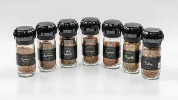 Prémium Csili és Erőspaprika Őrlemények – Őrlőfejes Üvegben | Chilli Baja