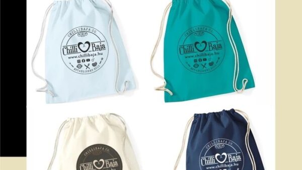 Vászon hátizsák – 100% pamut, környezetbarát, könnyű és strapabíró