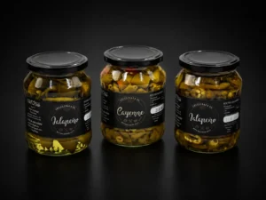 Savanyított paprika üvegekben – Cayenne, Jalapeno – Chilli Baja