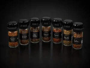 Csilipaprika őrlemények őrlőfejes üvegben – Chilli Baja