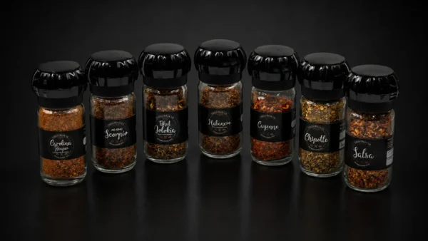 Csilipaprika őrlemények őrlőfejes üvegben – Chilli Baja
